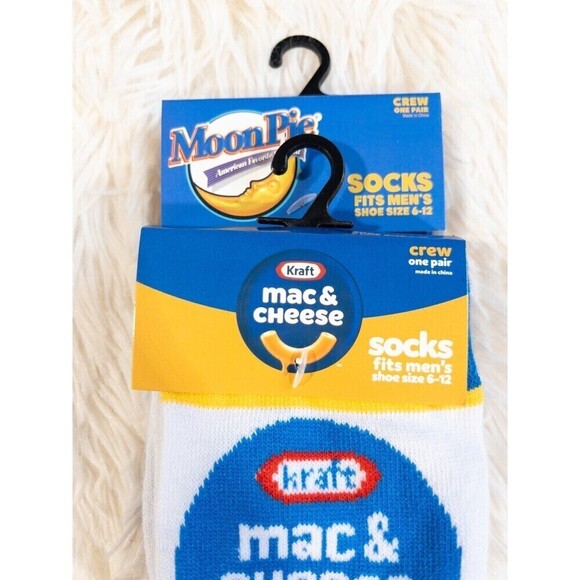 Men’s Novelty Socks Snack Pack Moon Pie Kraft Mac n Cheese NWT - Picture 5 of 7